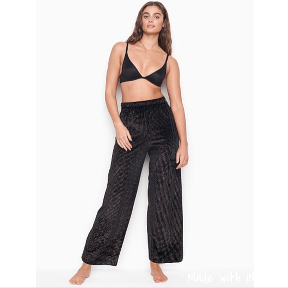 Victoria's Secret Other - Victoria’s Secret Disco Ball Velvet Pajama Pants